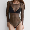 大胆に魅せる ロングスリーブ Lace Bodysuit 大胆に魅せる ロングスリーブ Lace Bodysuit