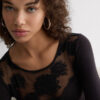 センシュアルテクスチャー フレッシュバンブー&レース Lace Bodysuit ロングスリーブ センシュアルテクスチャー フレッシュバンブー&レース Lace Bodysuit ロングスリーブ