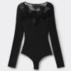 センシュアルテクスチャー フレッシュバンブー&レース Lace Bodysuit ロングスリーブ センシュアルテクスチャー フレッシュバンブー&レース Lace Bodysuit ロングスリーブ