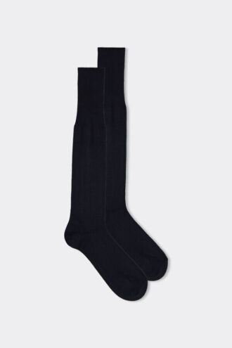 カシミア・シルク・コットン混紡 ロングソックス