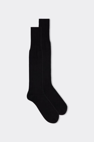 カシミア・シルク・コットン混紡 ロングソックス