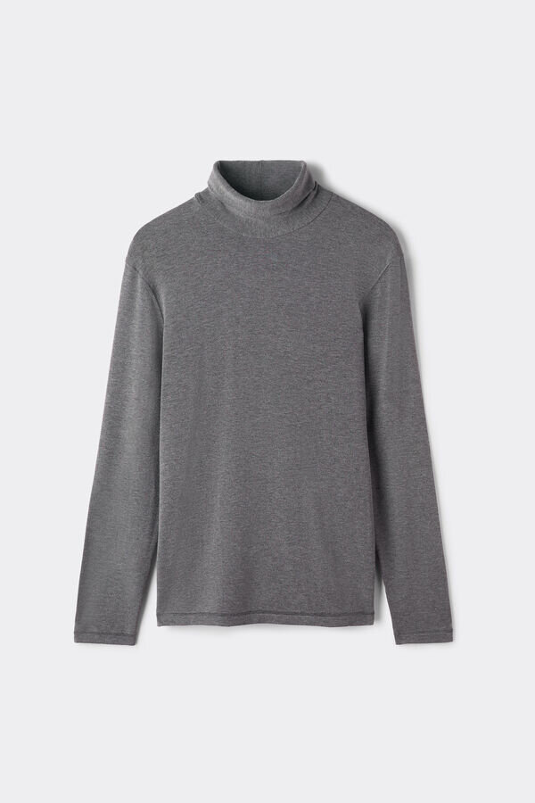 ロングスリーブ ハイネック モダルカシミア トップ ロングスリーブ ハイネック モダルカシミア トップ