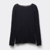 ケーブル編みボートネックトップ（超軽量カシミア混紡）