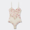Pretty Flowersプリント チュール&レース Lace Bodysuit Pretty Flowersプリント チュール&レース Lace Bodysuit