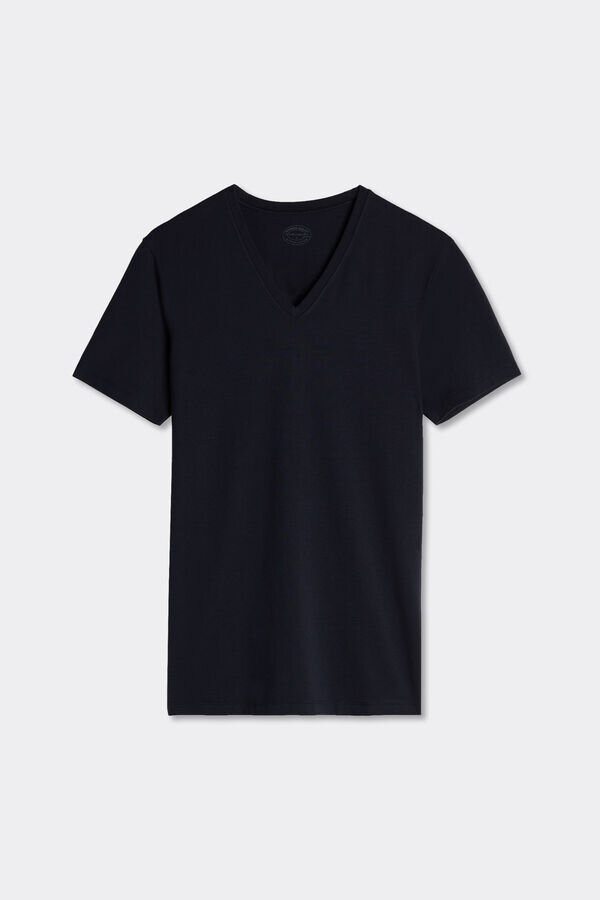ストレッチ シュペリア コットン Vネック Tシャツ ストレッチ シュペリア コットン Vネック Tシャツ
